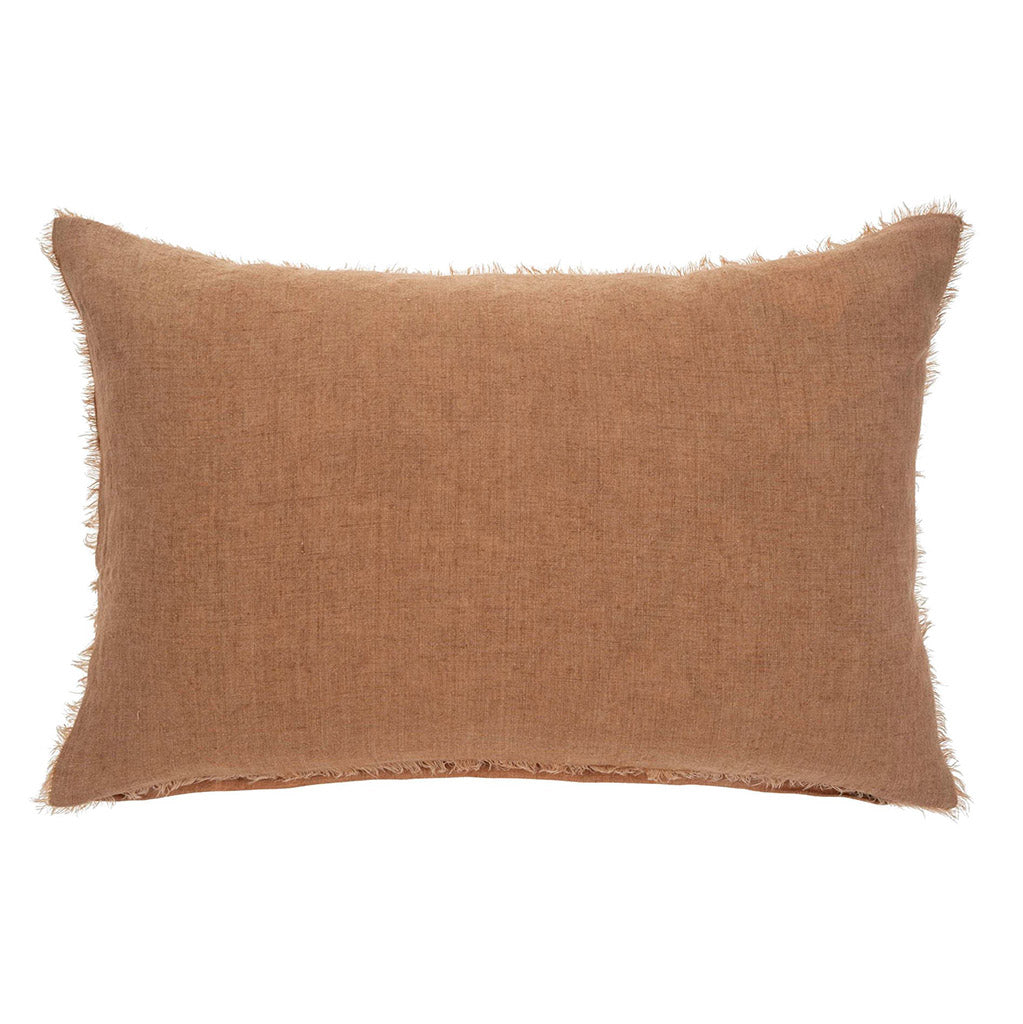 Terracotta Rectangular Linen Pillow