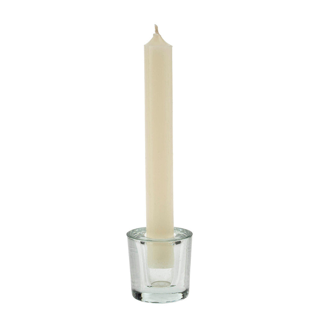 Tall Clear Prism Candle Holder