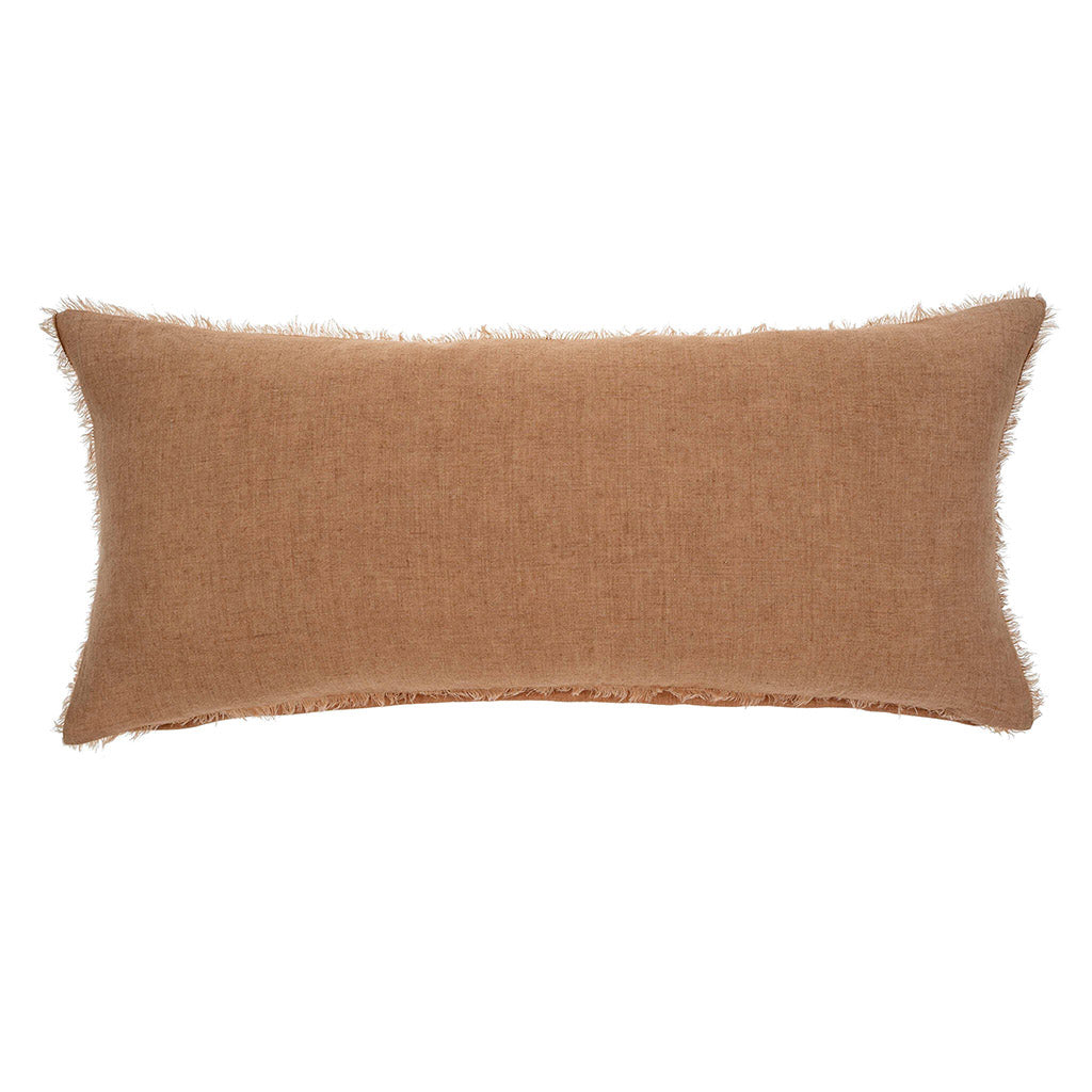 Terracotta Bolster Linen Pillow