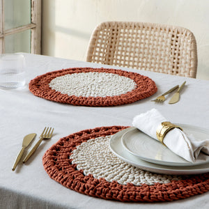 Cinnamon Knotted Round Placemat