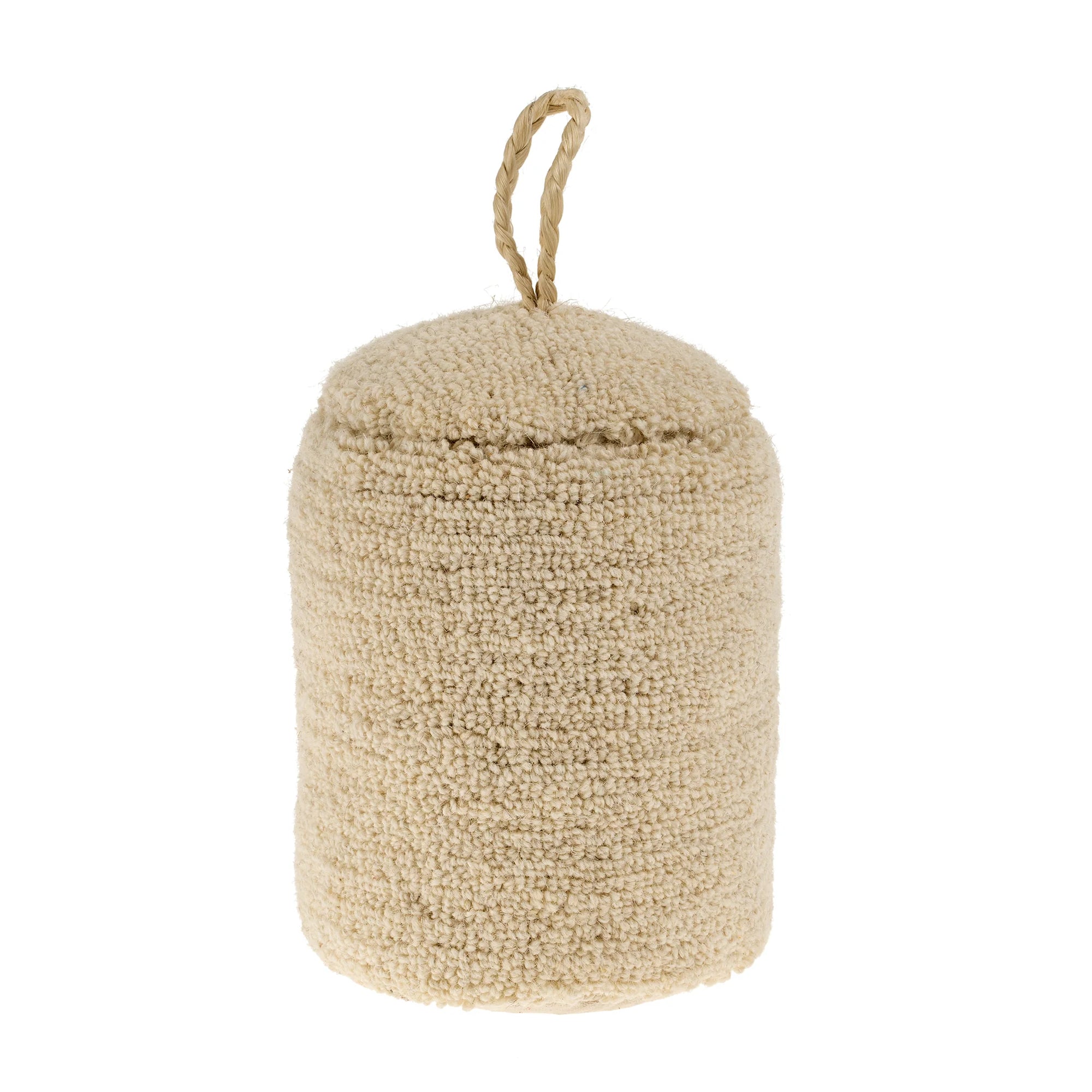 Ivory Wool Loop Doorstop