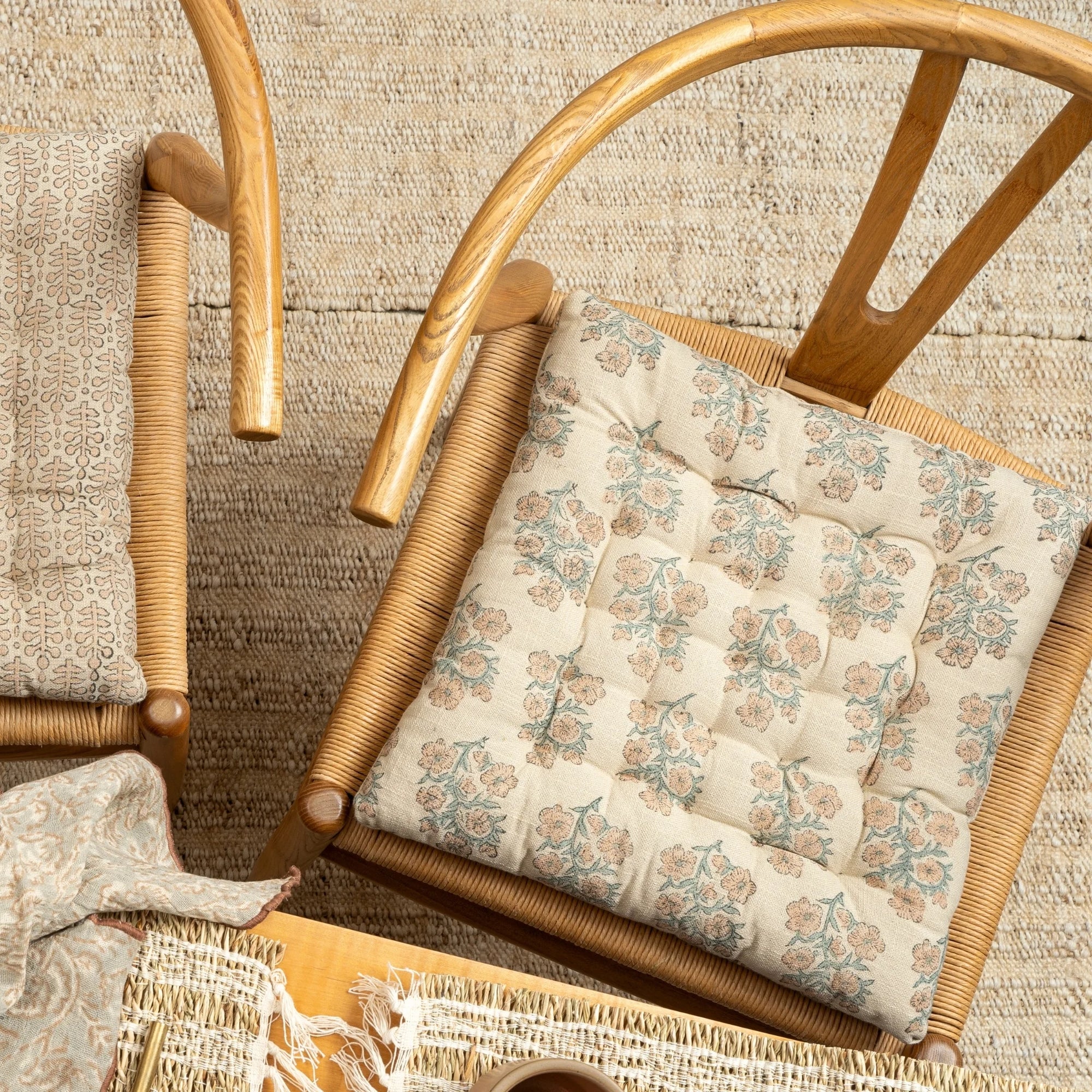 Sanika Block Print Chair Pad