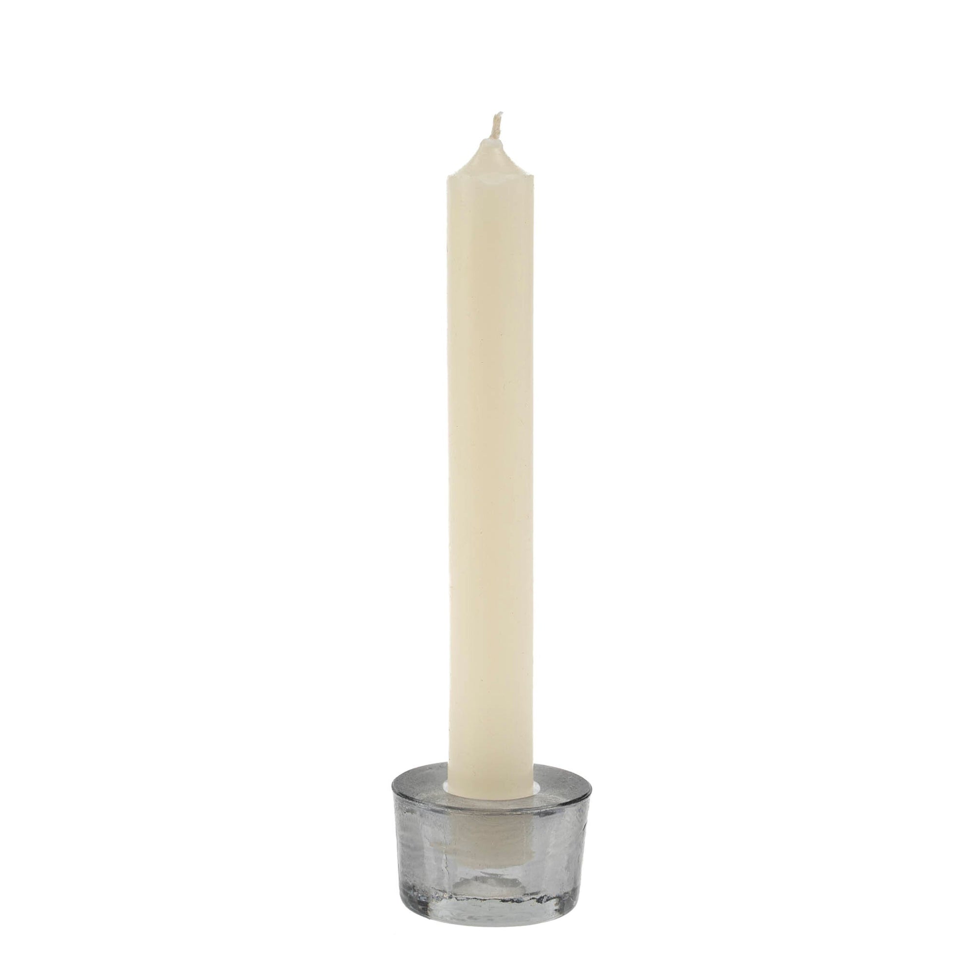 Tall Grey Prism Candle Holder