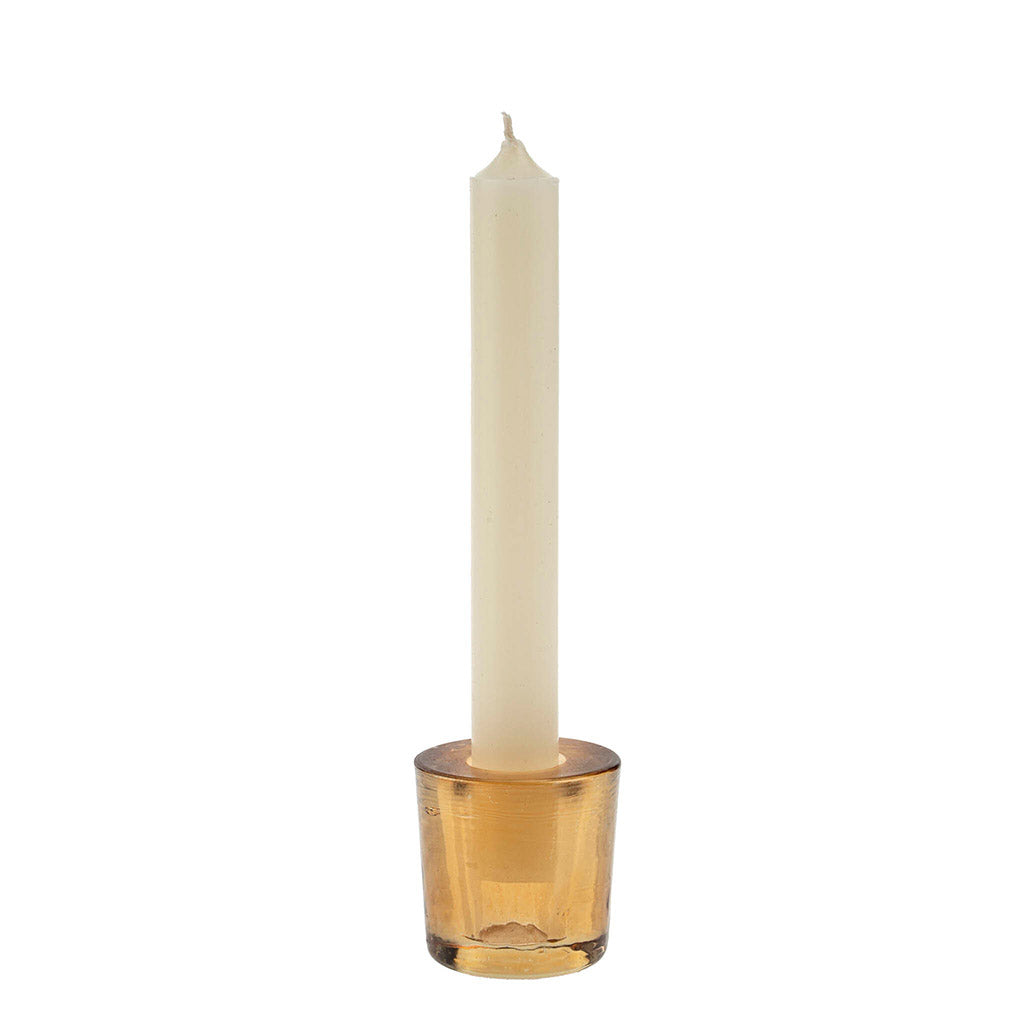Tall Gold Prism Candle Holder