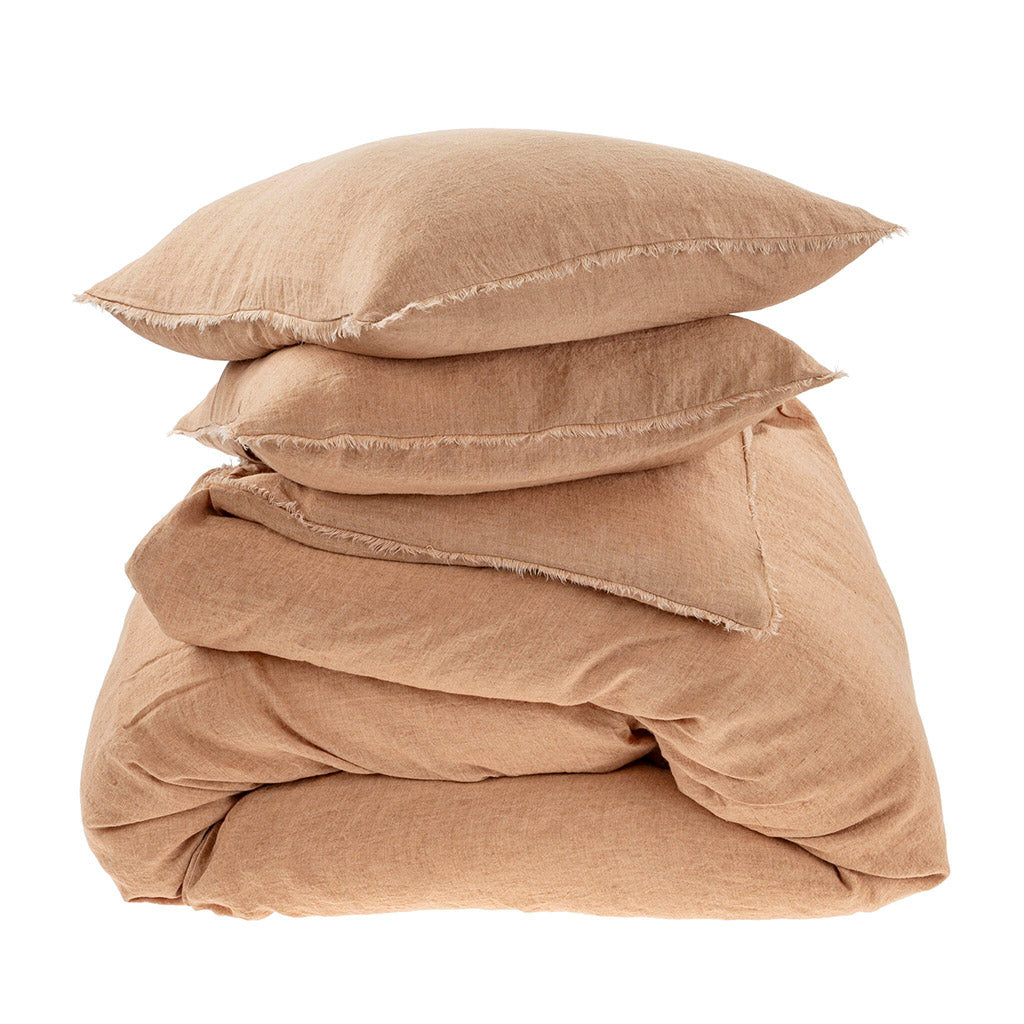 Terracotta Lina Linen Duvet Set