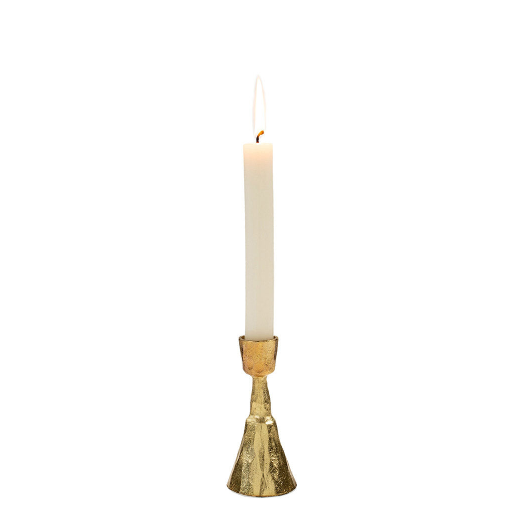 Medium Gold Zora Forged Candlestick