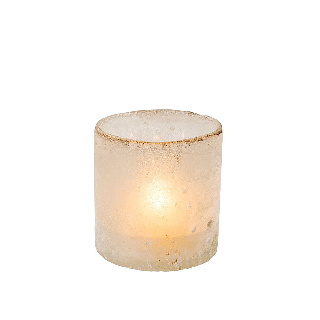 Small Frost Cylinder Votive Holder