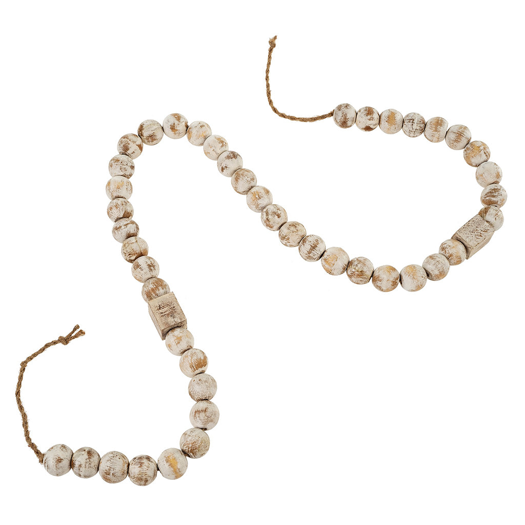 White Wooden Beads