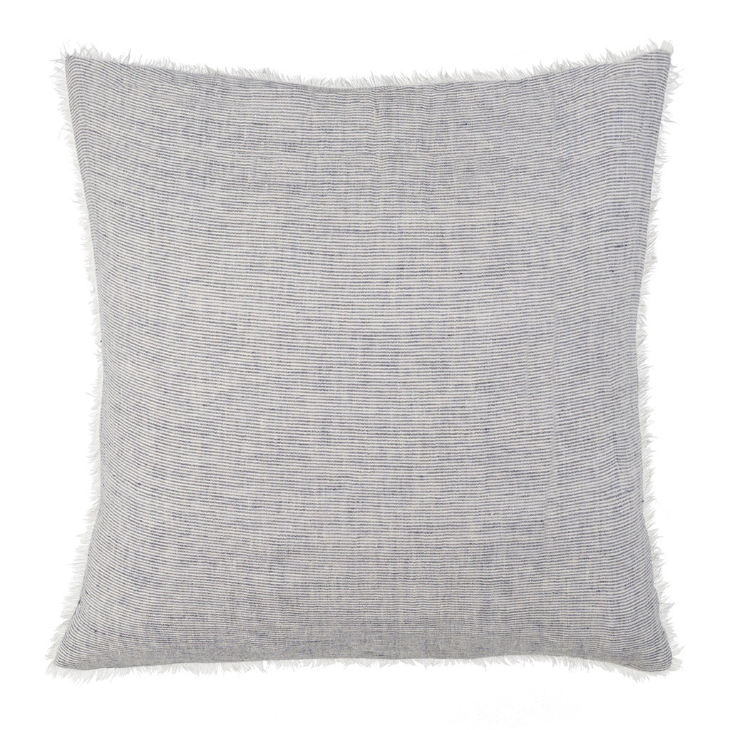 Navy Stripe Linen Pillow