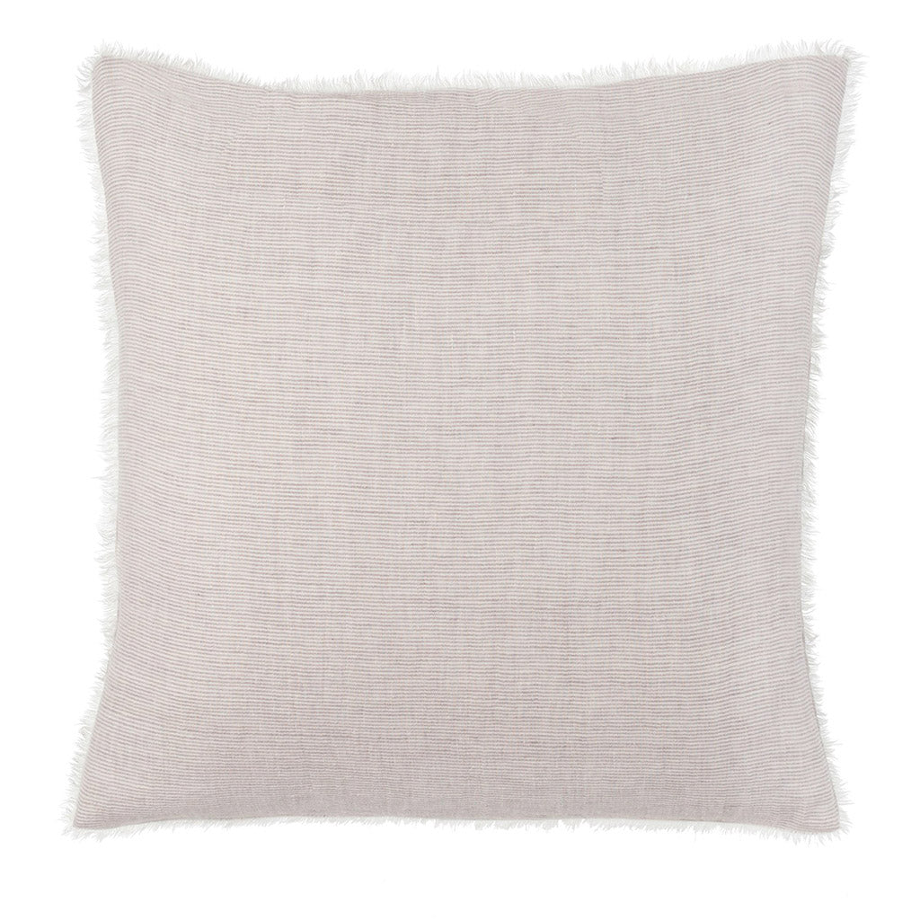 Grey Stripe Linen Pillow
