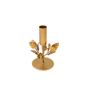 Small Gilded Rose Candle Holder