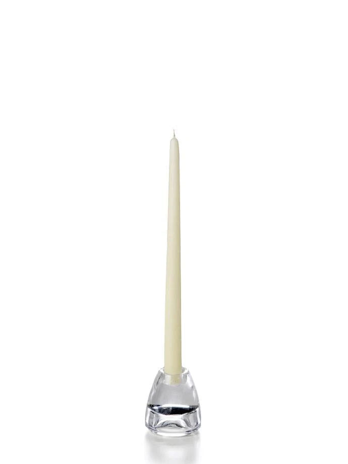 Pair Ivory 12" Taper Candles