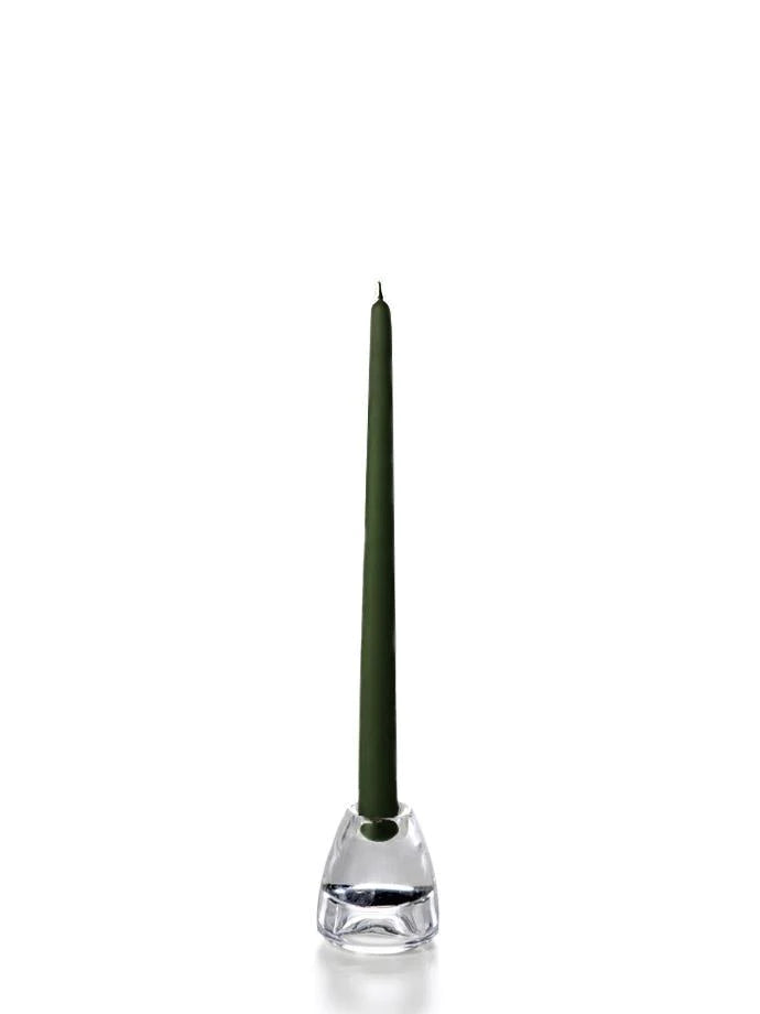 Pair Olive 12" Taper Candles