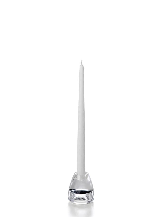Pair White 12" Taper Candles