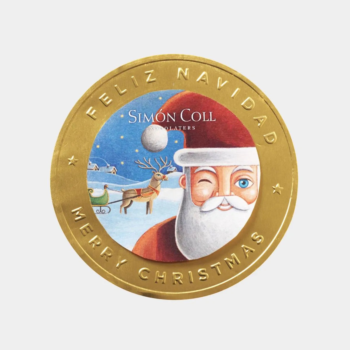 Milk Chocolate Santa Medallion