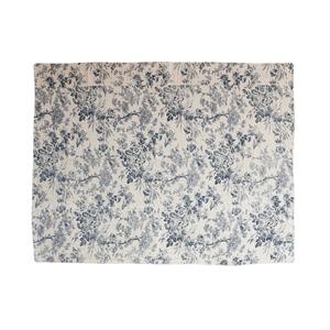 Chambray Blue Toile Throw