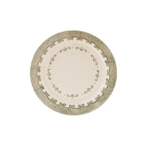 Red & Green Stoneware Plate