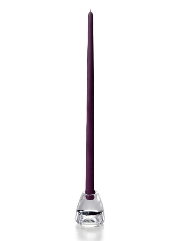 Pair Dark Purple 18" Taper Candles