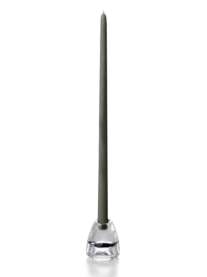 Pair Gray 18" Taper Candles
