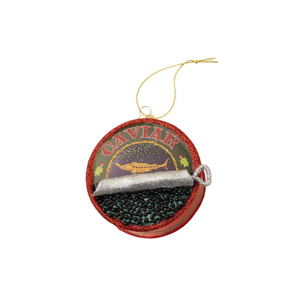 Caviar Glass Holiday Ornament