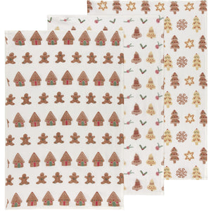 S/3 Christmas Cookies Flour Sack Kitchen Towels