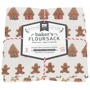 S/3 Christmas Cookies Flour Sack Kitchen Towels