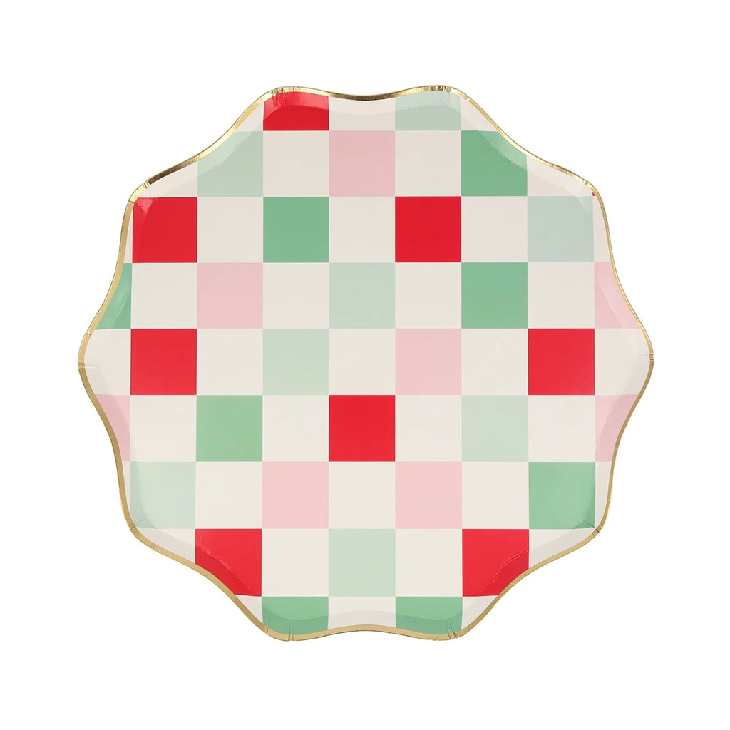 Multi Check Dinner Plates