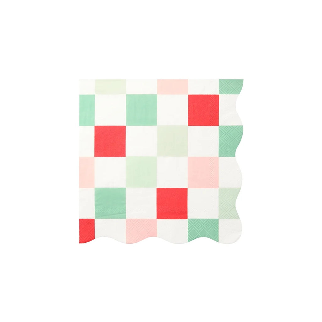 Multi Check Large Napkins