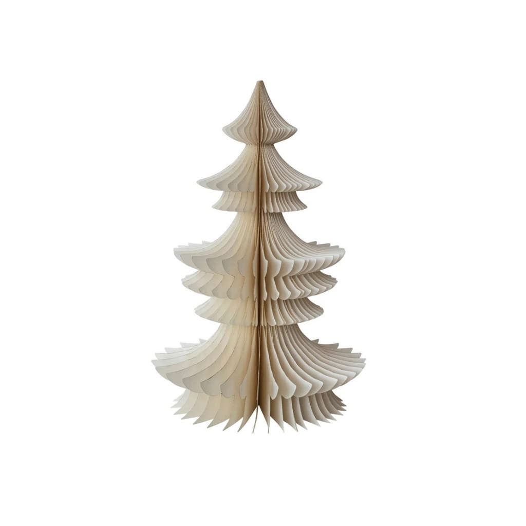 Gold Edged Ivory Paper Honeycomb Tree