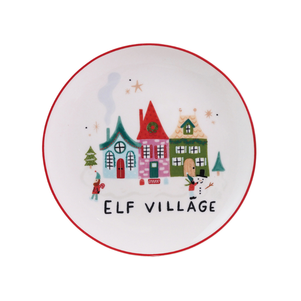 North Pole Village Plates