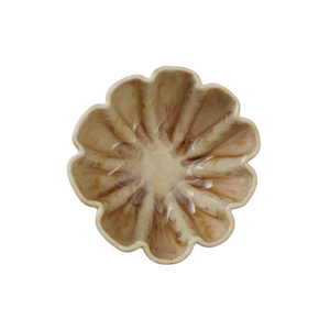 Fluted Scalloped Stoneware Bowl