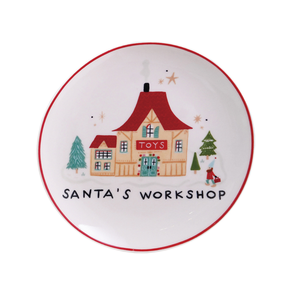 North Pole Village Plates