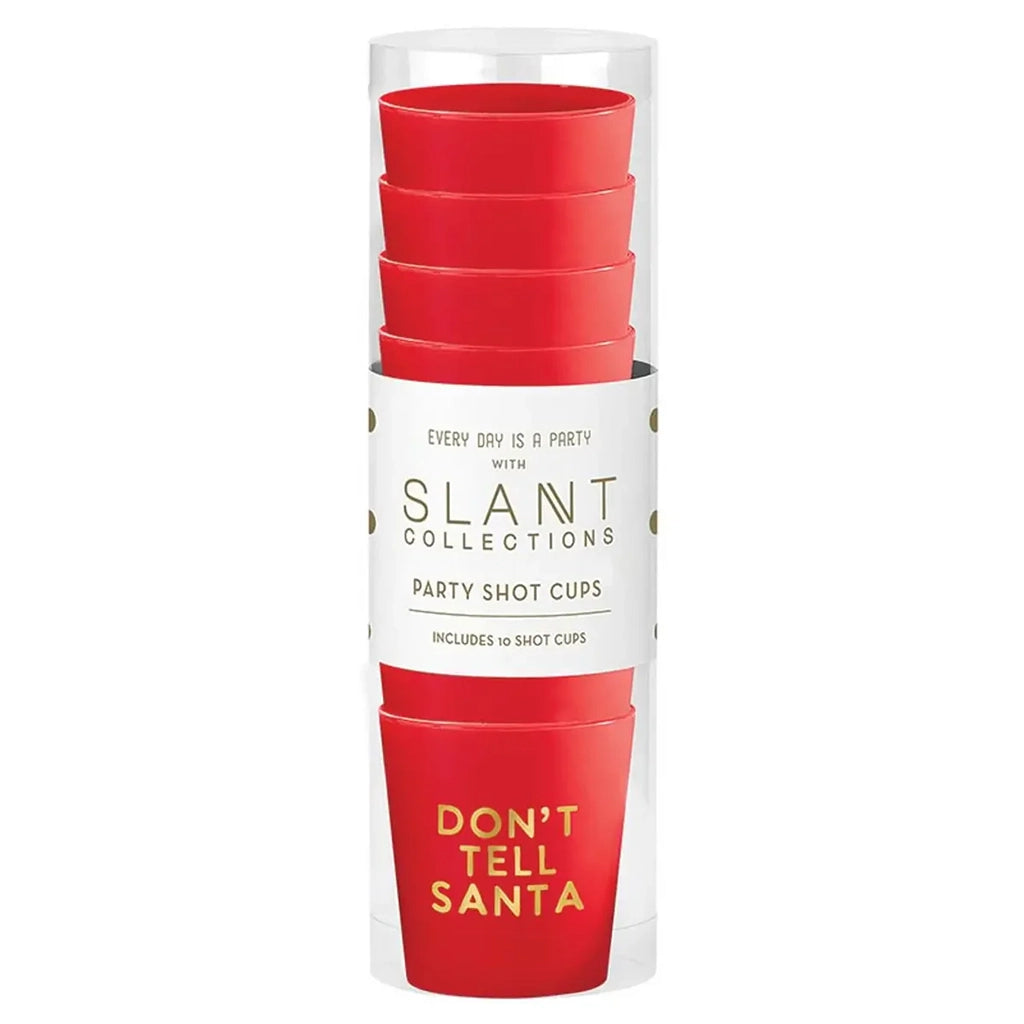 Don't Tell Santa Set of 10 Shot Cups