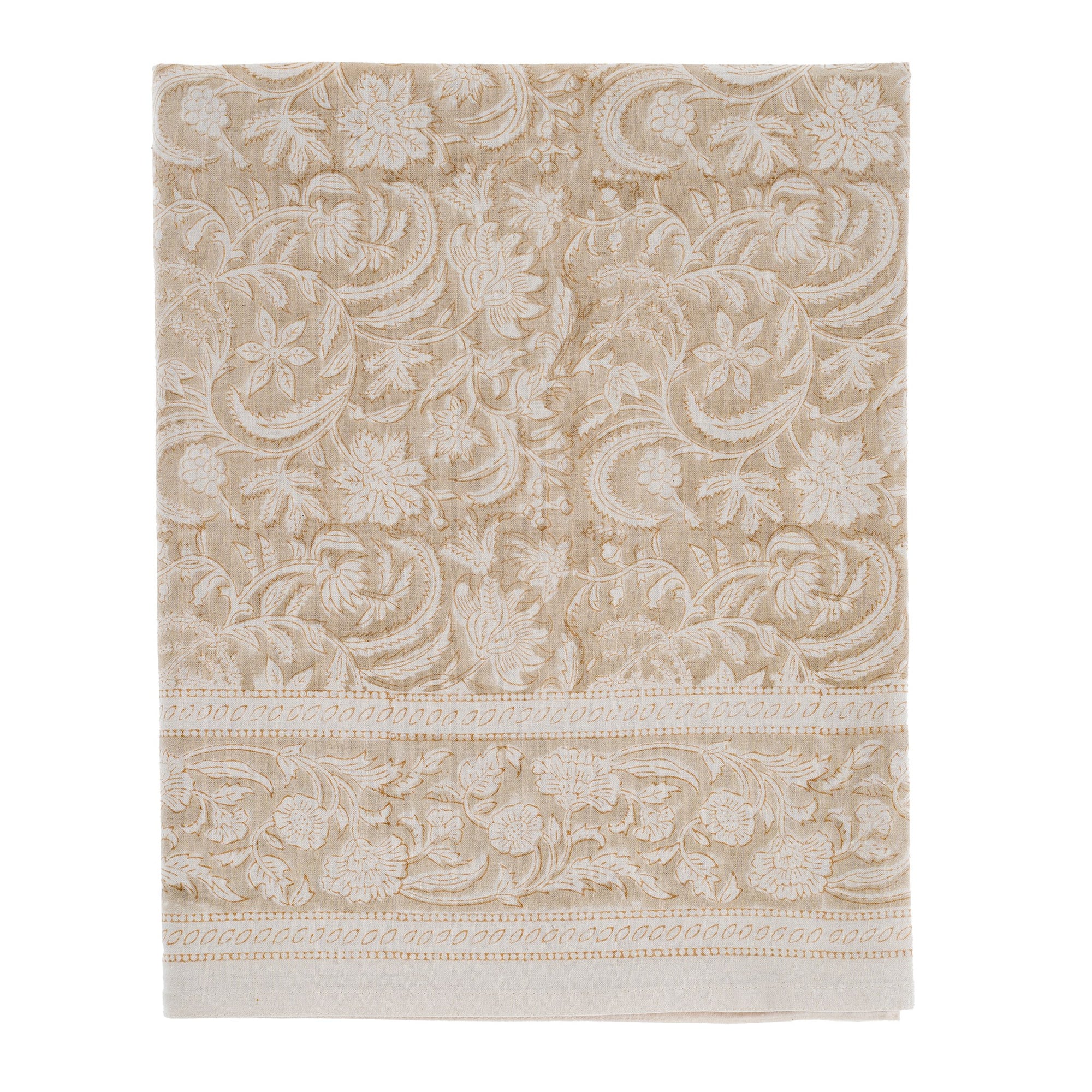 Clementine Block Print Tablecloth