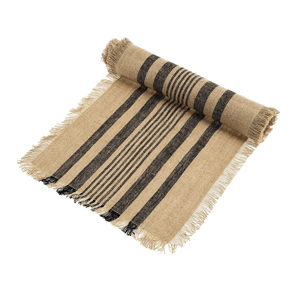 French Stripe Linen Table Runner