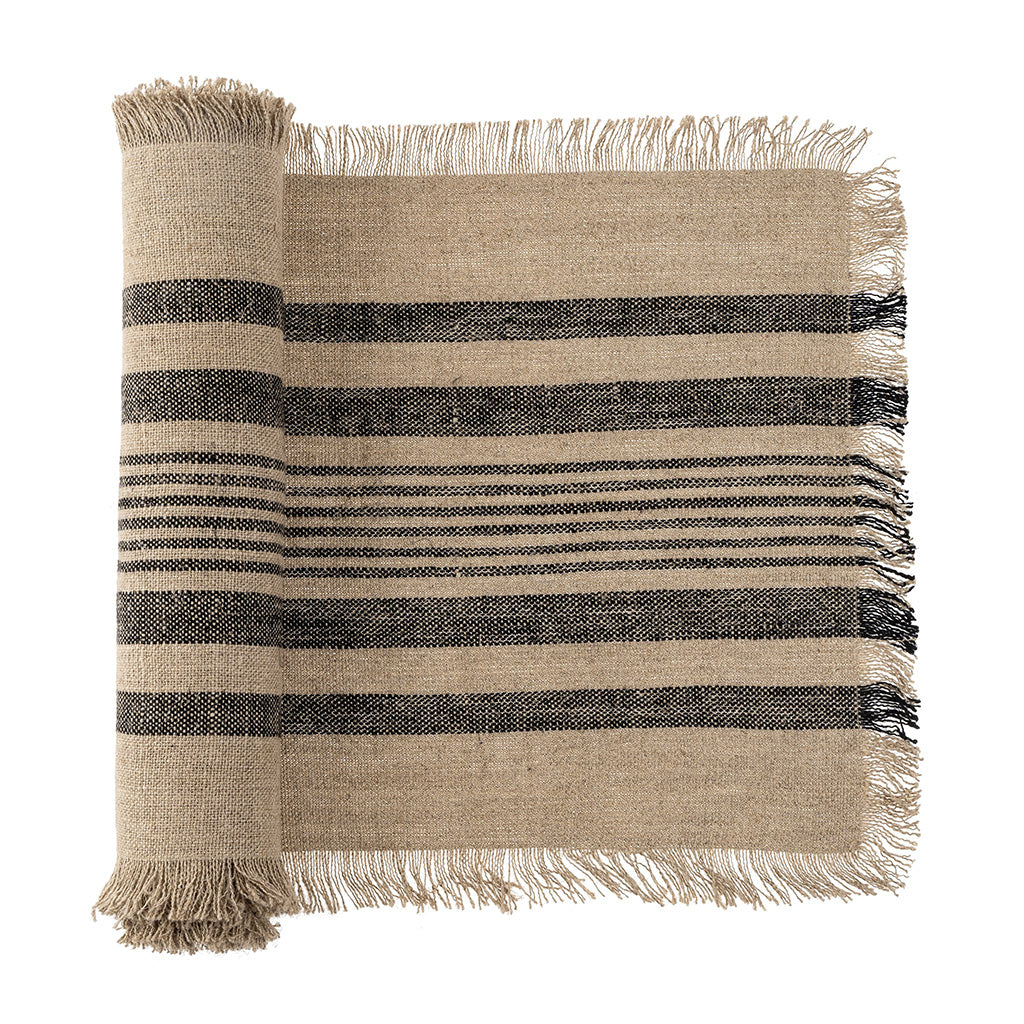 French Stripe Linen Table Runner