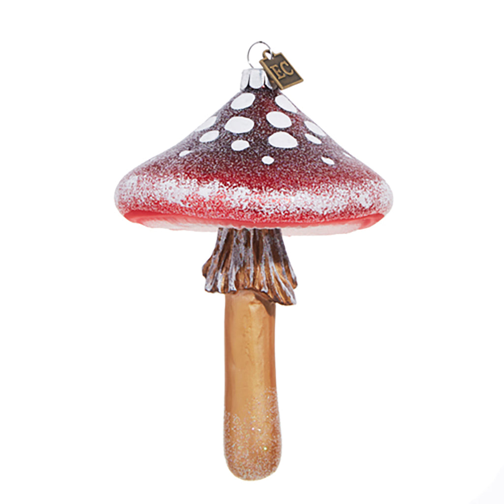 Red Glass Toadstool Ornament