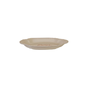 Merry Scalloped Stoneware Platter
