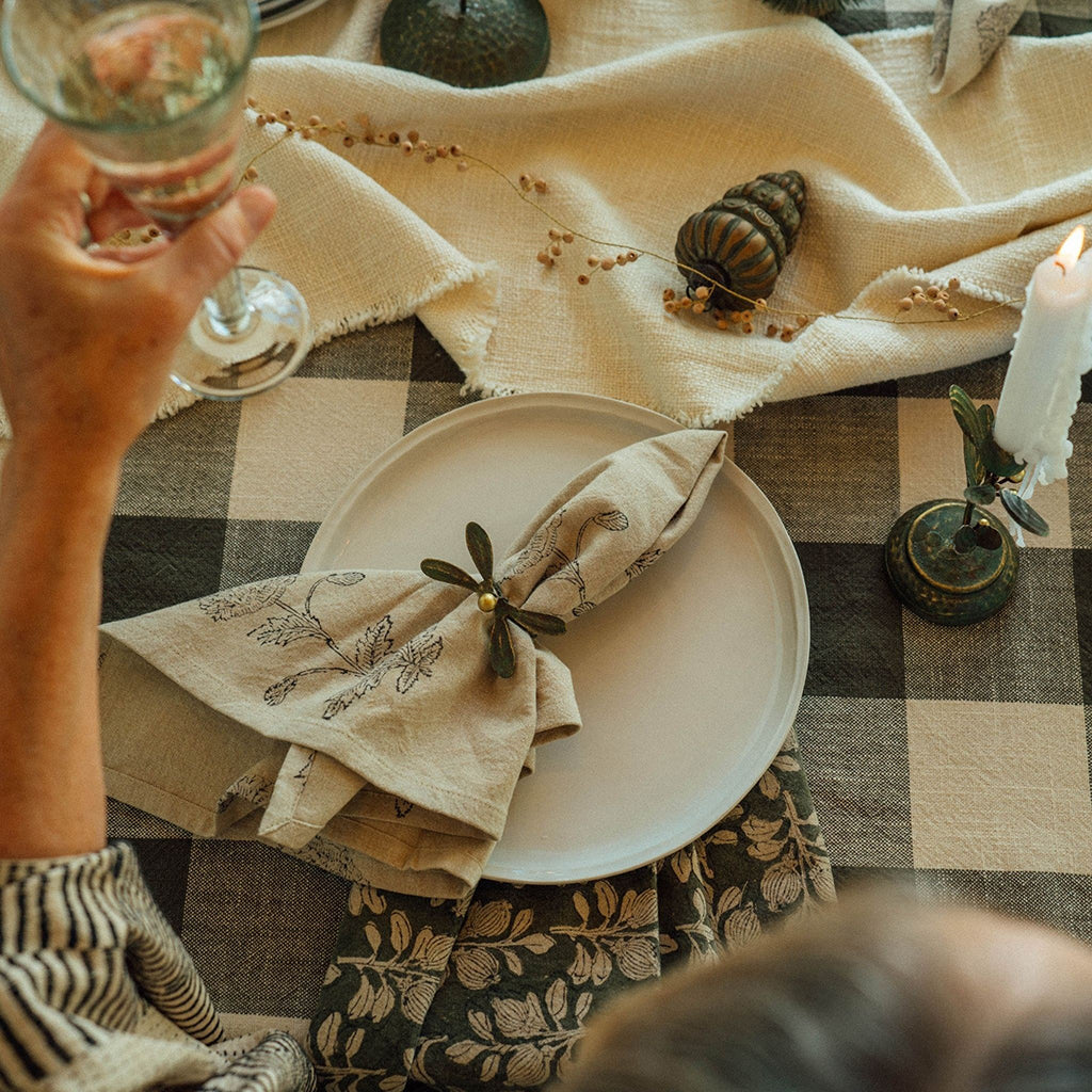 Green Mistletoe Napkin Ring