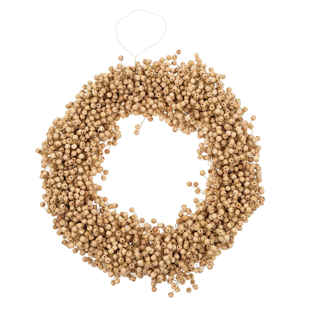 Natural Beaded Berry Wreath