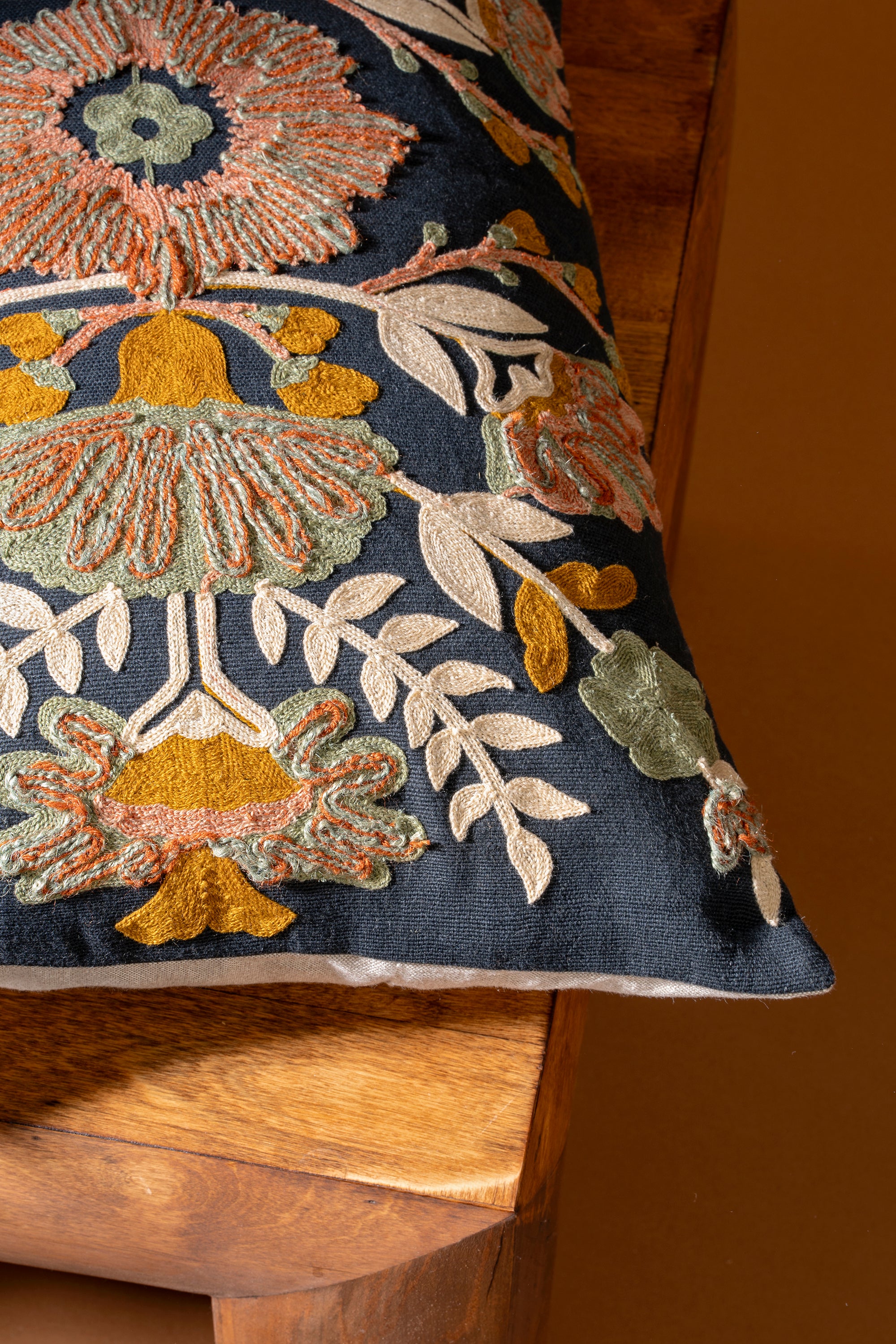 Aster Embroidered Pillow