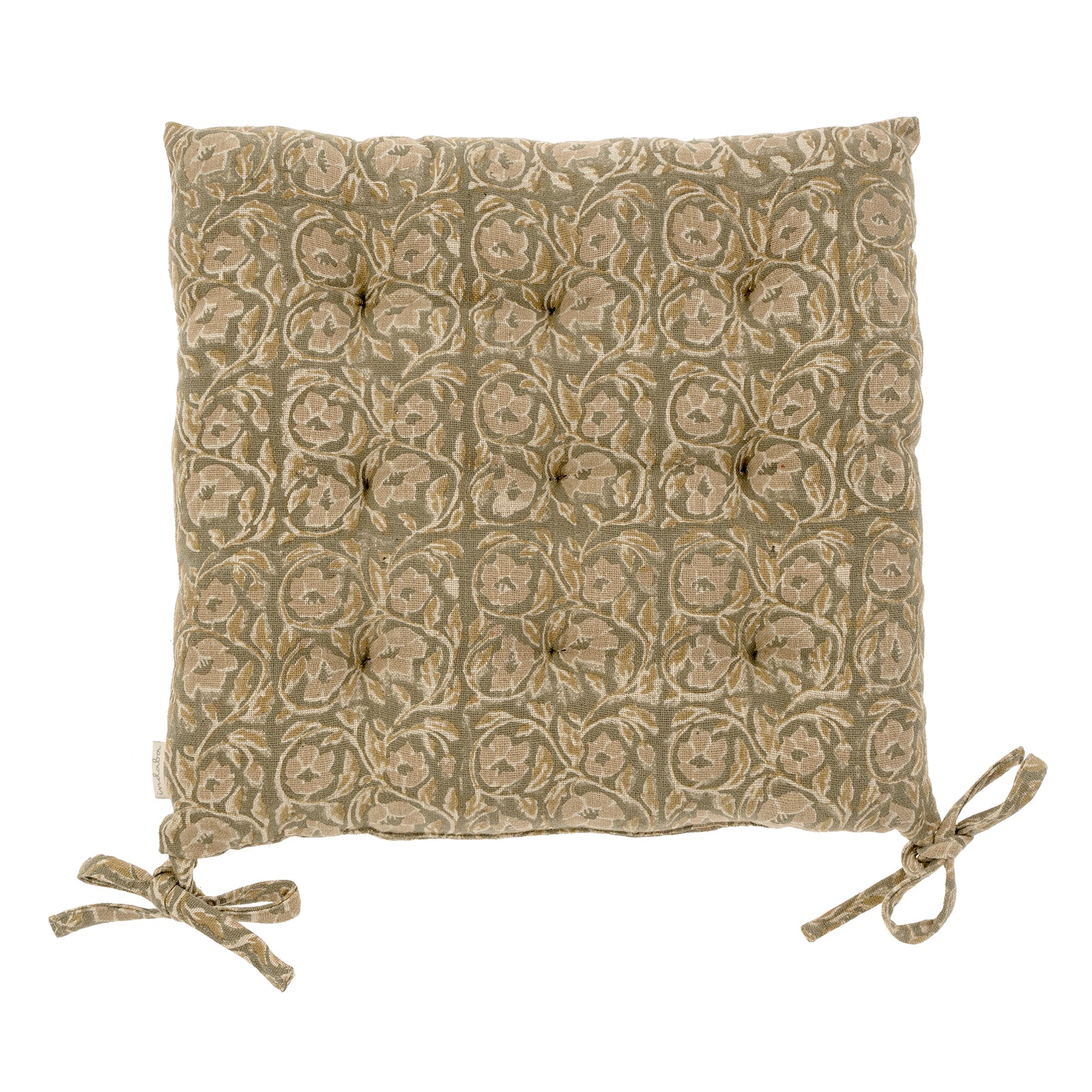 Lata Block Print Chair Pad