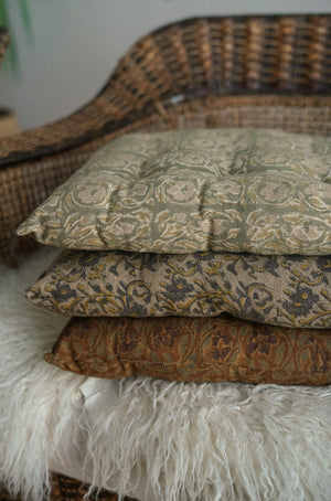 Lata Block Print Chair Pad