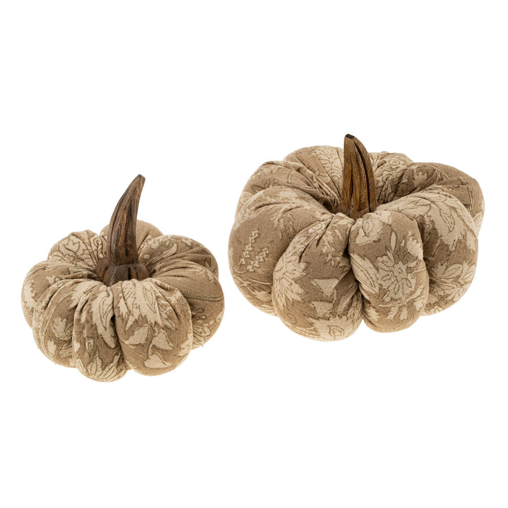 Large Taupe Screen Print Pumpkin