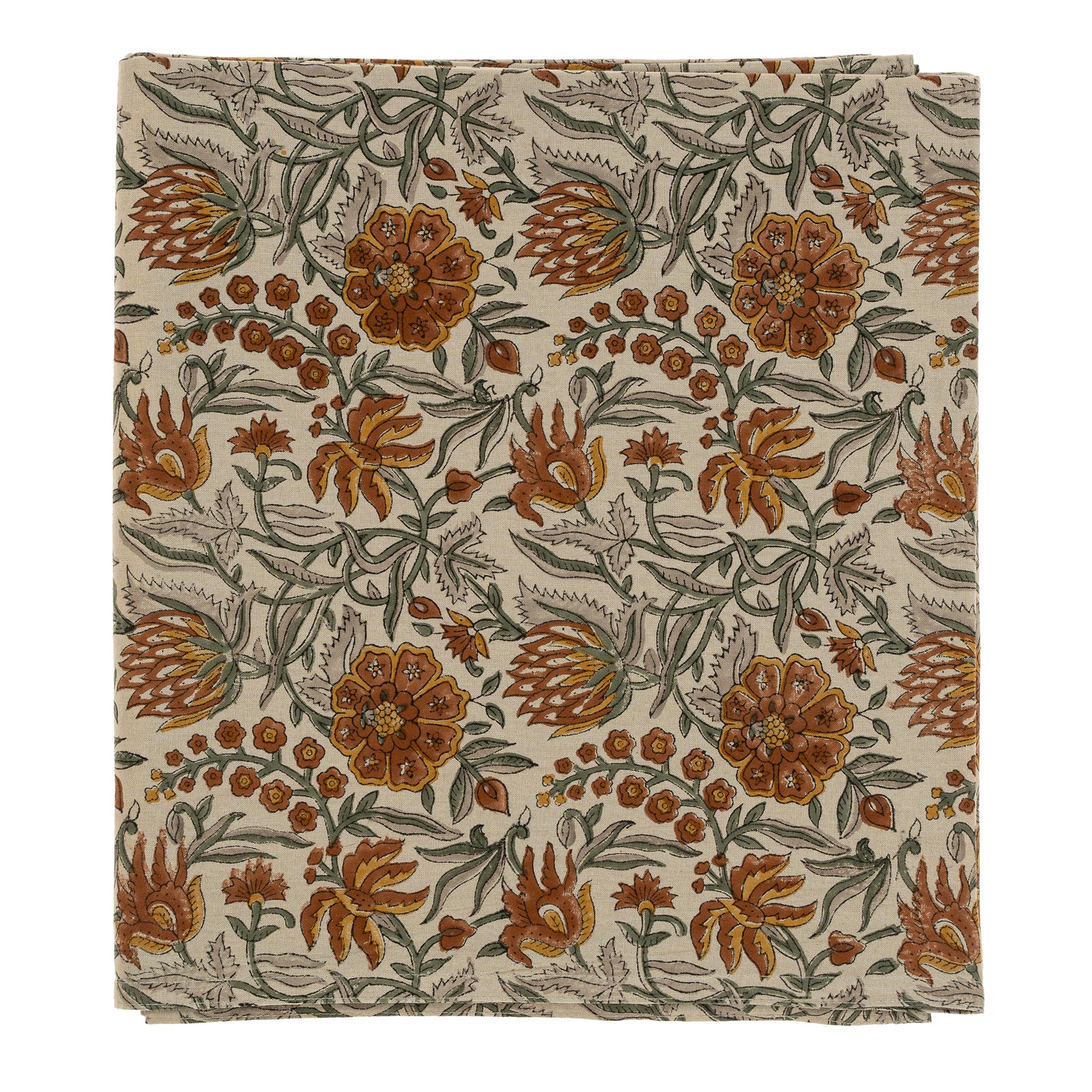Rosalind Block Print Tablecloth