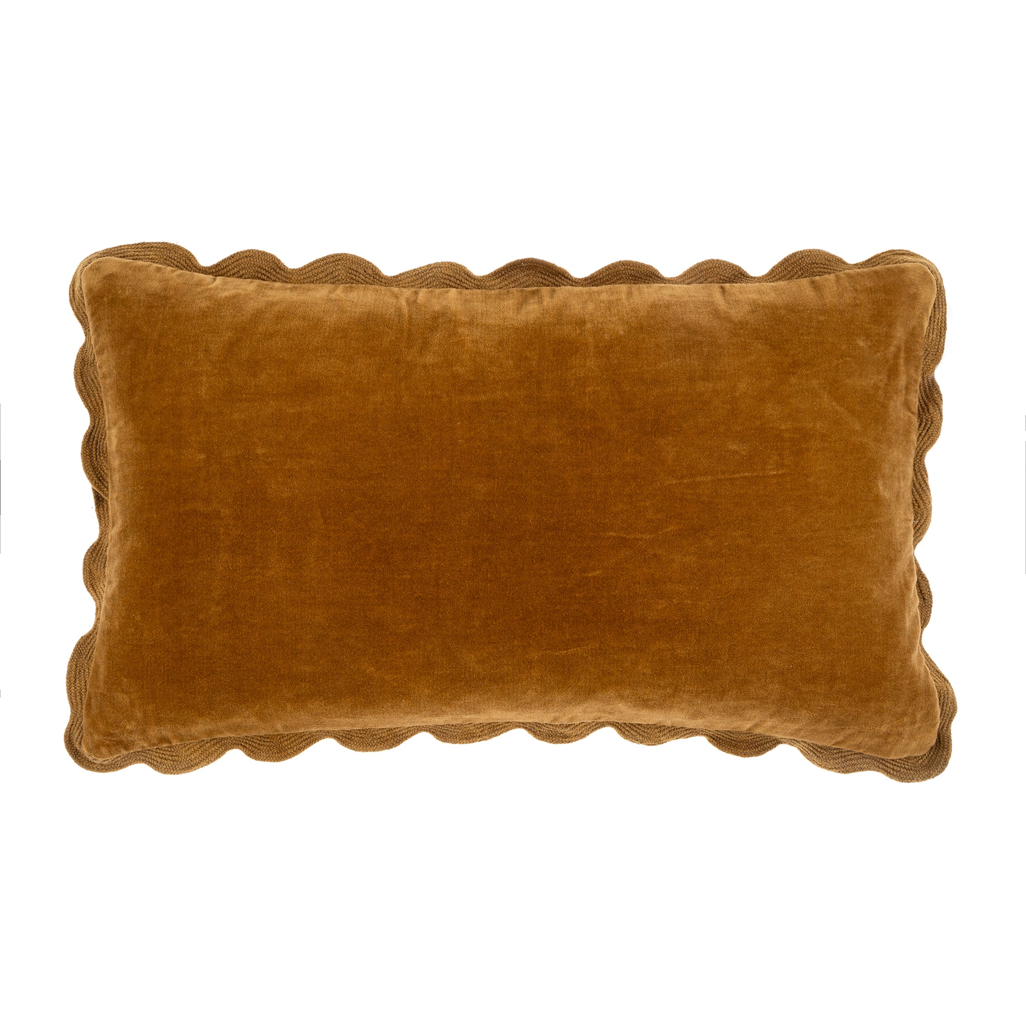 Bronze Rectangular Scalloped Pillow