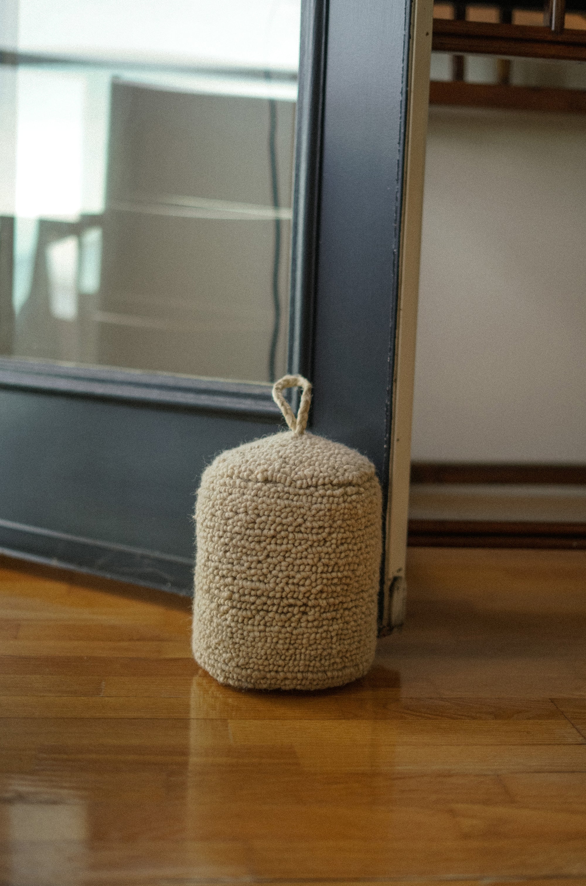Ivory Wool Loop Doorstop