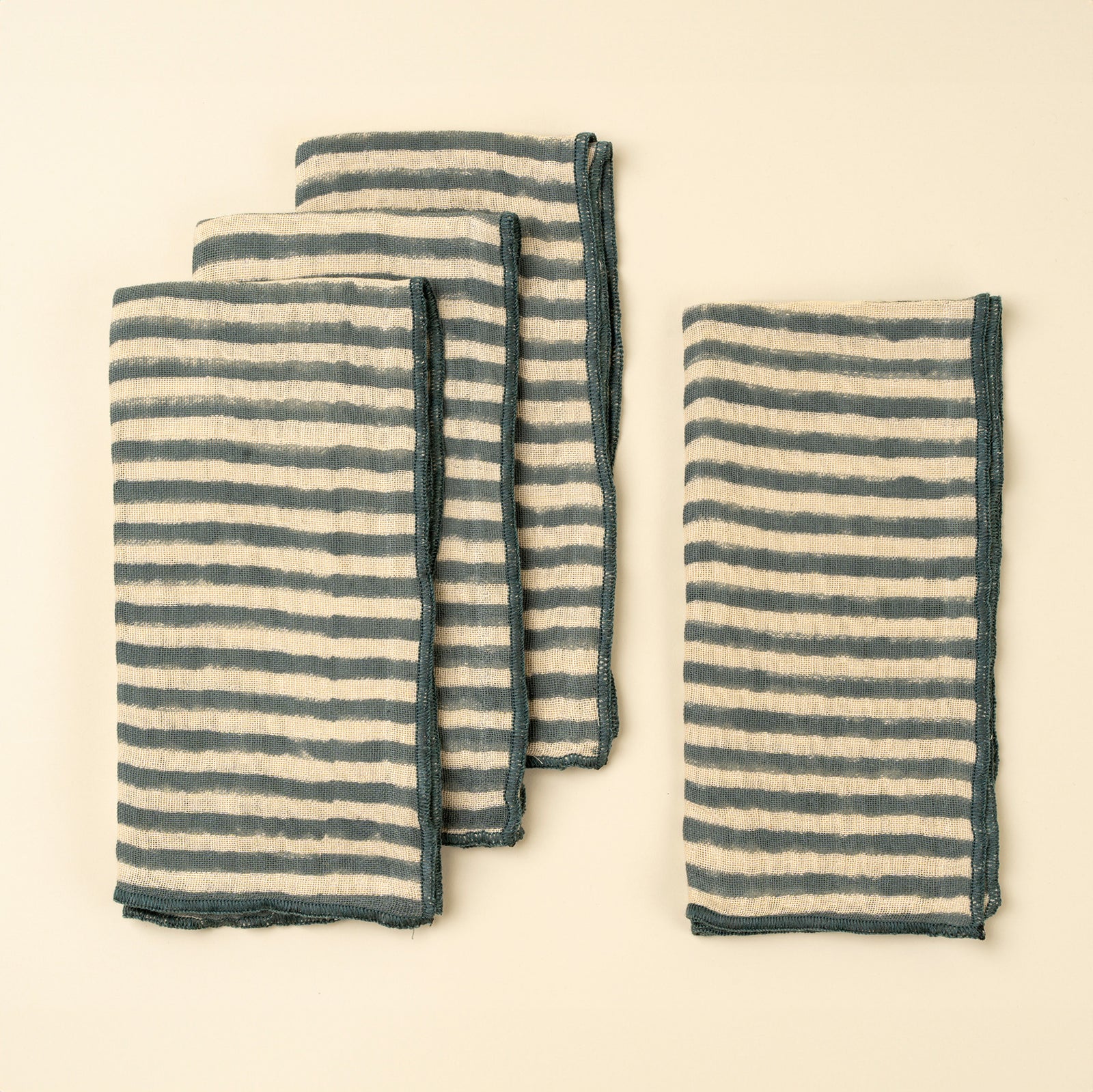 S/4 Sea Stripe Print Napkins