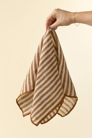 S/4 Terracotta Stripe Napkins