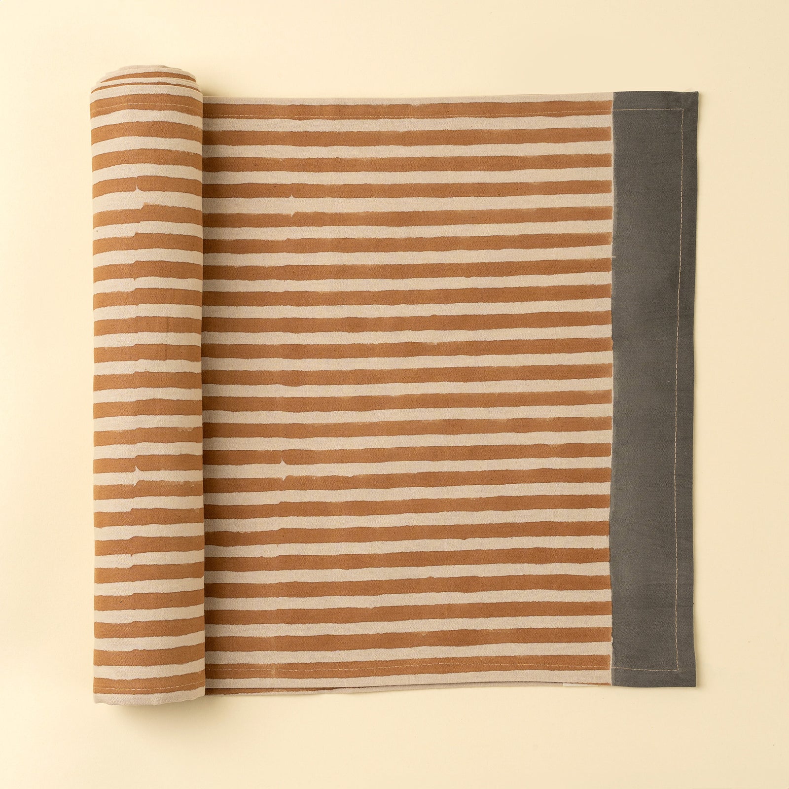 Terracotta Stripe Table Runner